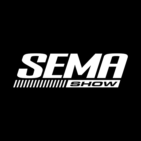 SEMA Show logo in white on a black background
