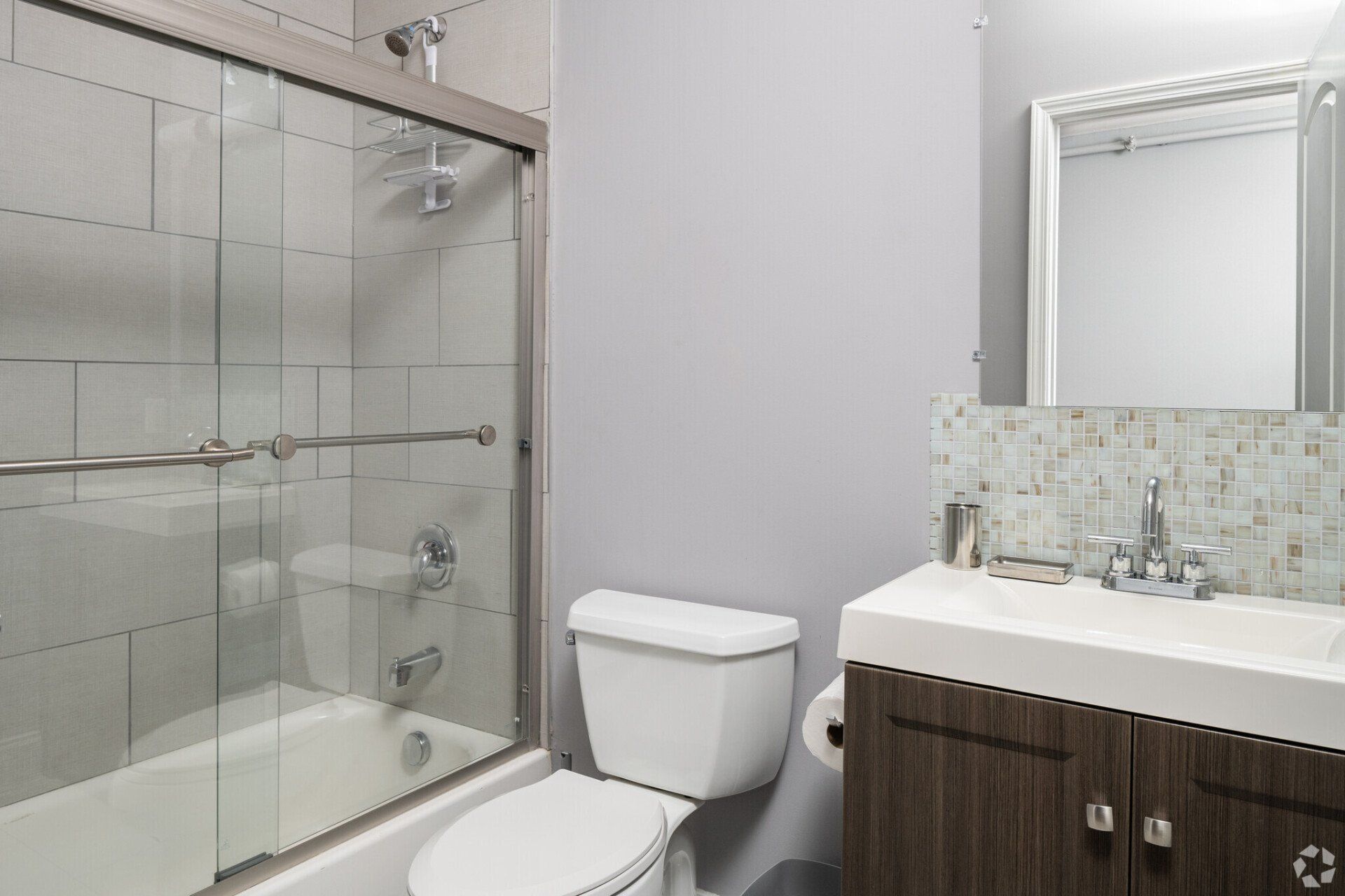 Bathroom with tub and shower