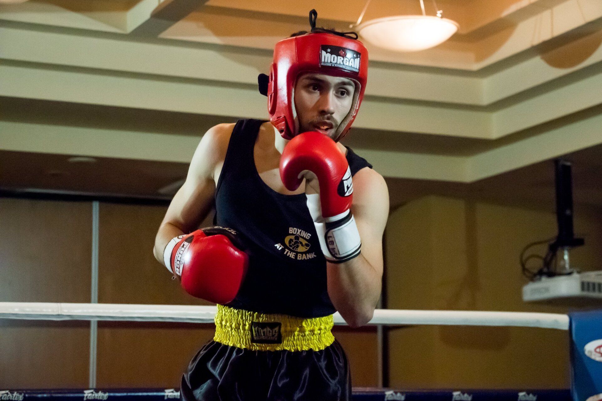 Kings Academy Boxing Student in the Ring Competing