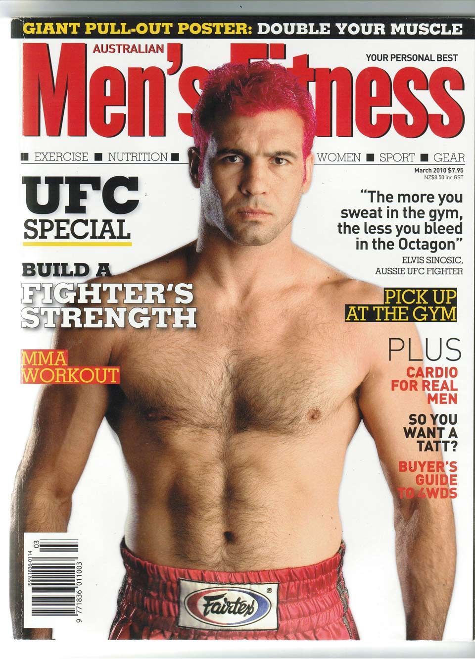 Elvis Sinosic the first MMA Fighter on the cover of Men's Fitness