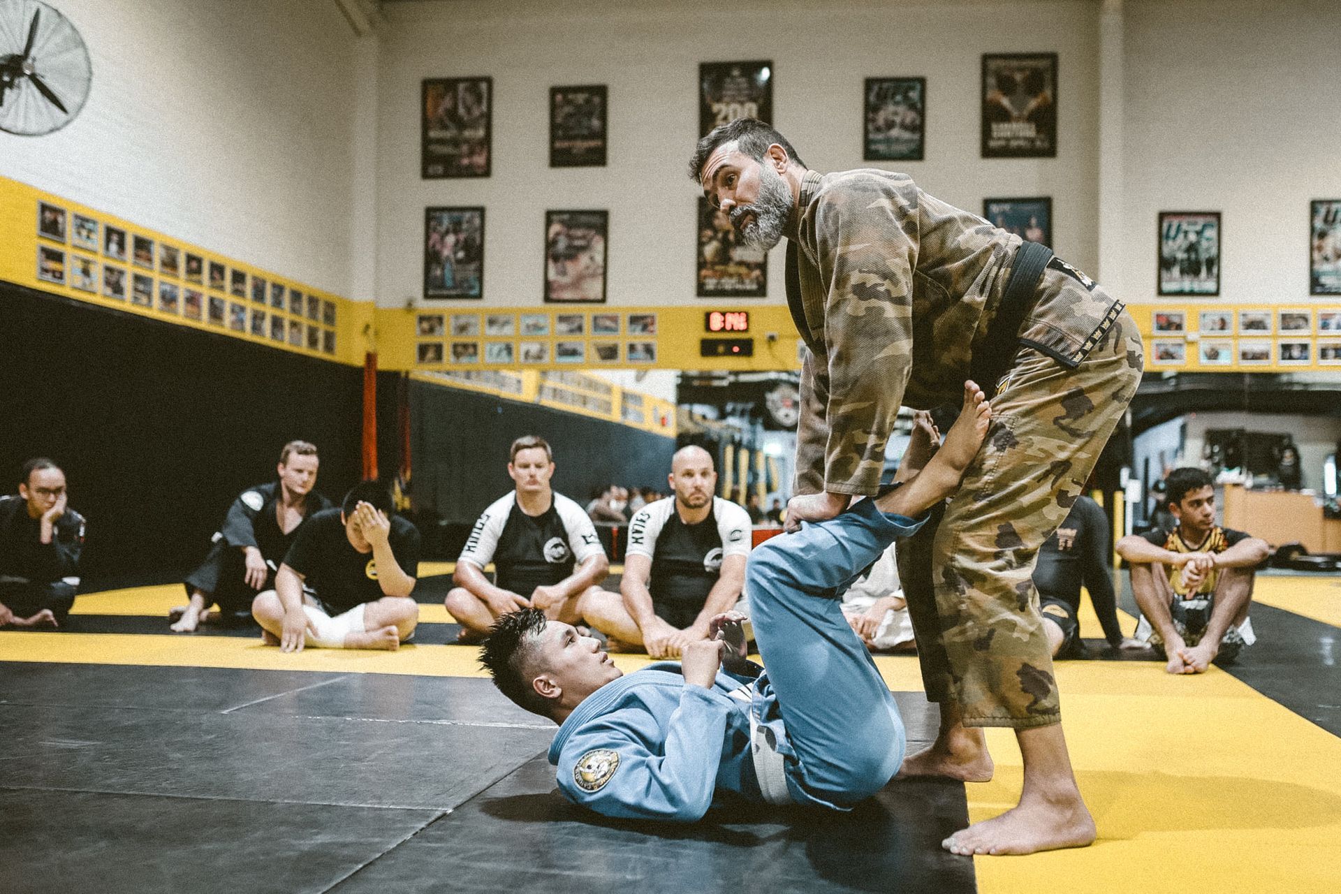Chief Instructor Elvis Sinosic demonstrating BJJ Guard Passing