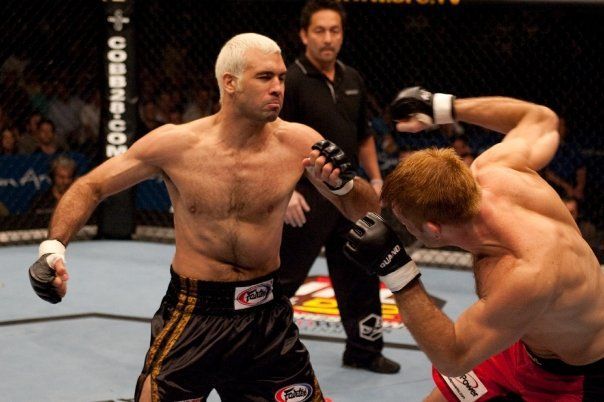 Elvis Sinosic fighting Forest Griffin in the UFC