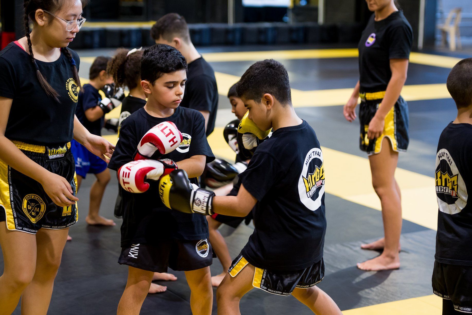 Kings Academy Students Training Muay Thai
