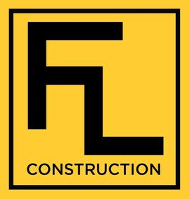 Black and yellow construction logo with stylized initials above the word “CONSTRUCTION.”