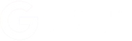 Faint white capital G logo on a white background
