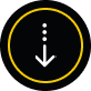 Black circular button with yellow border and white downward arrow over dotted line.