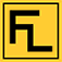 Yellow square logo with black stylized letters F and L