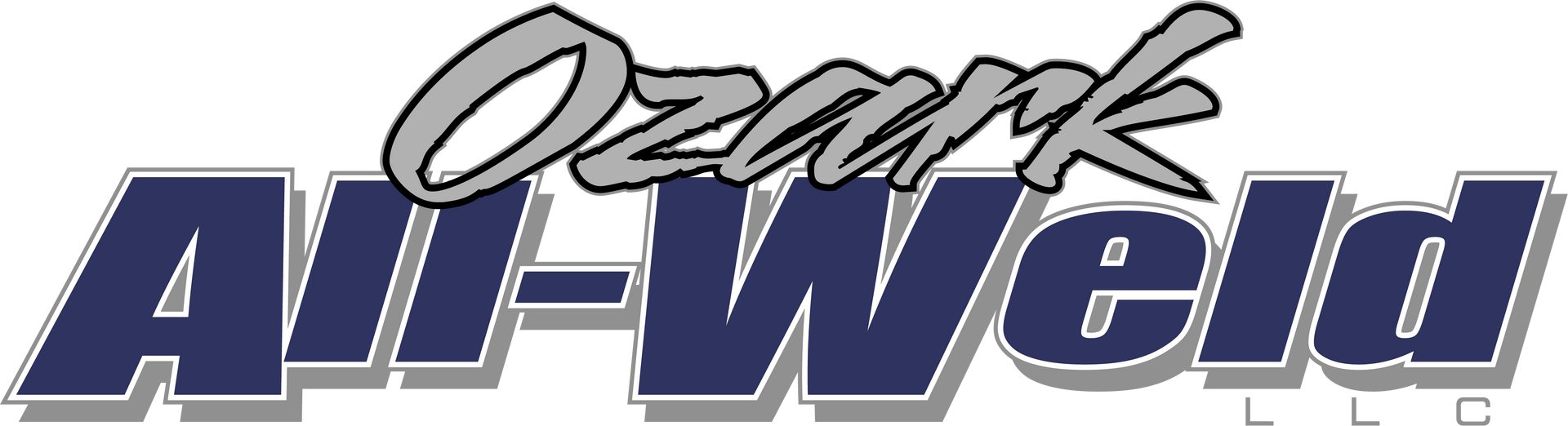 Logo: "Ozark All-Weld" in blue text with a silver outline. "Ozark" in cursive, above.