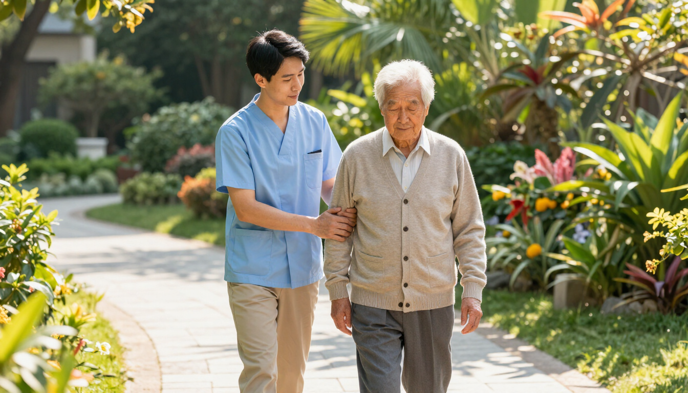 居服員在台中居家環境中陪伴長者