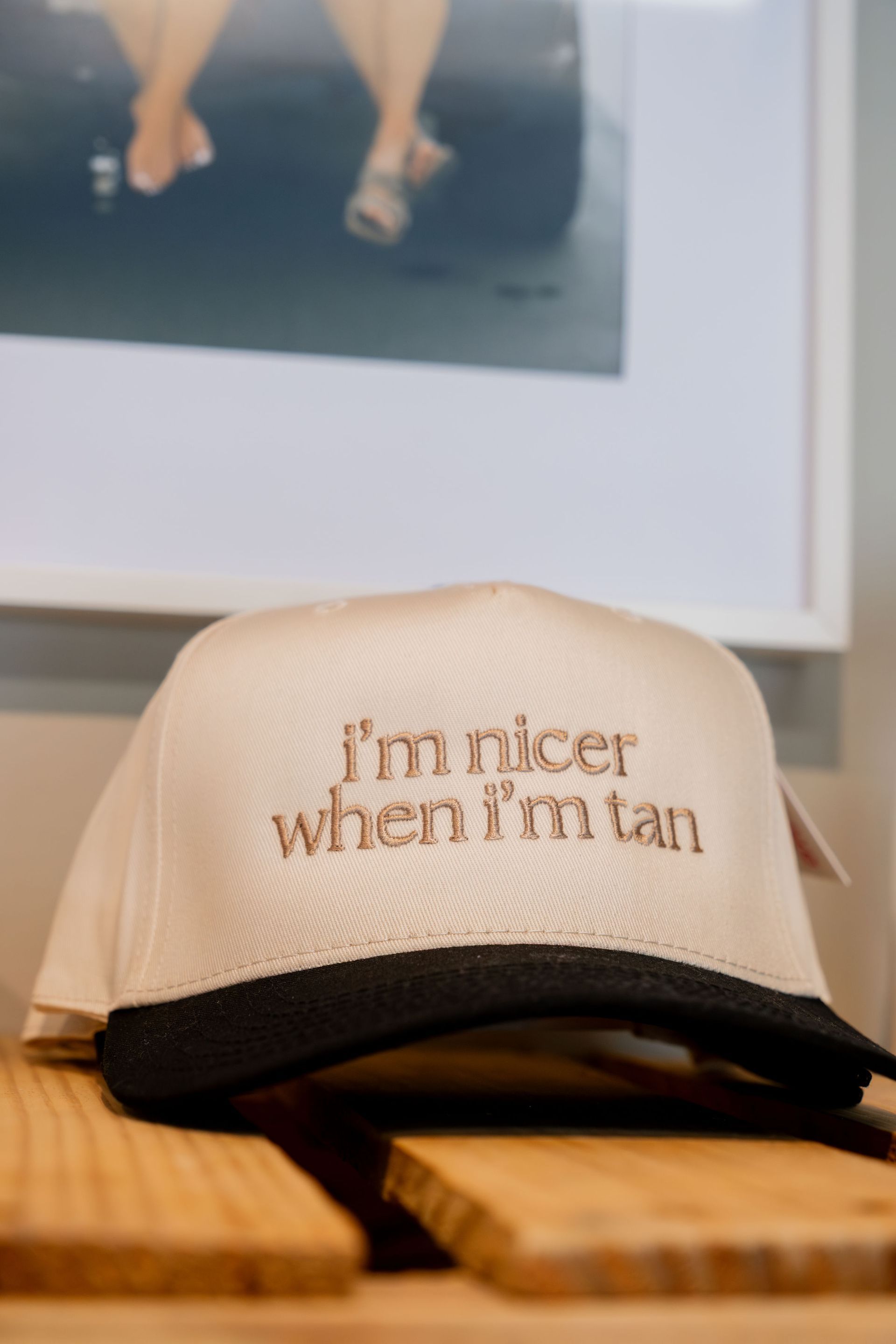 A baseball cap with 