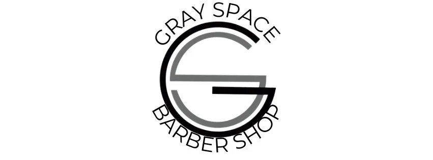 Logo for Gray Space Barber Shop; a stylized