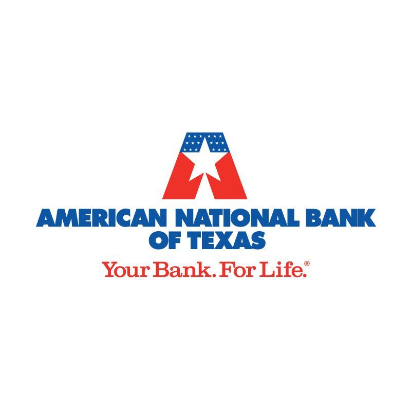 American National Bank of Texas logo with a star and text 