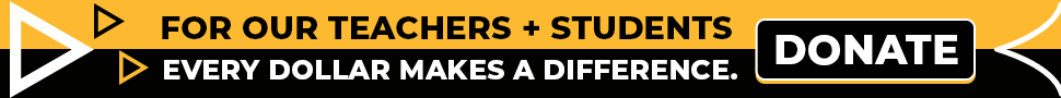 Gold and black banner: