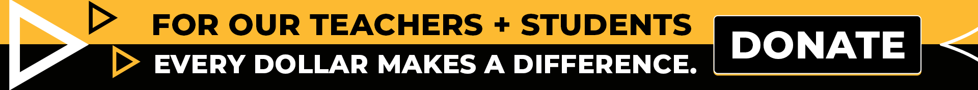 An orange banner with