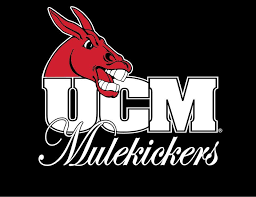 UCM Mulekickers logo: red mule head above white letters 