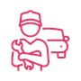 Mechanic Holding A Wrench Icon