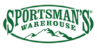 The logo for sportsman 's warehouse with a mountain in the background.