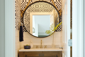 modern luxury half bath remodel