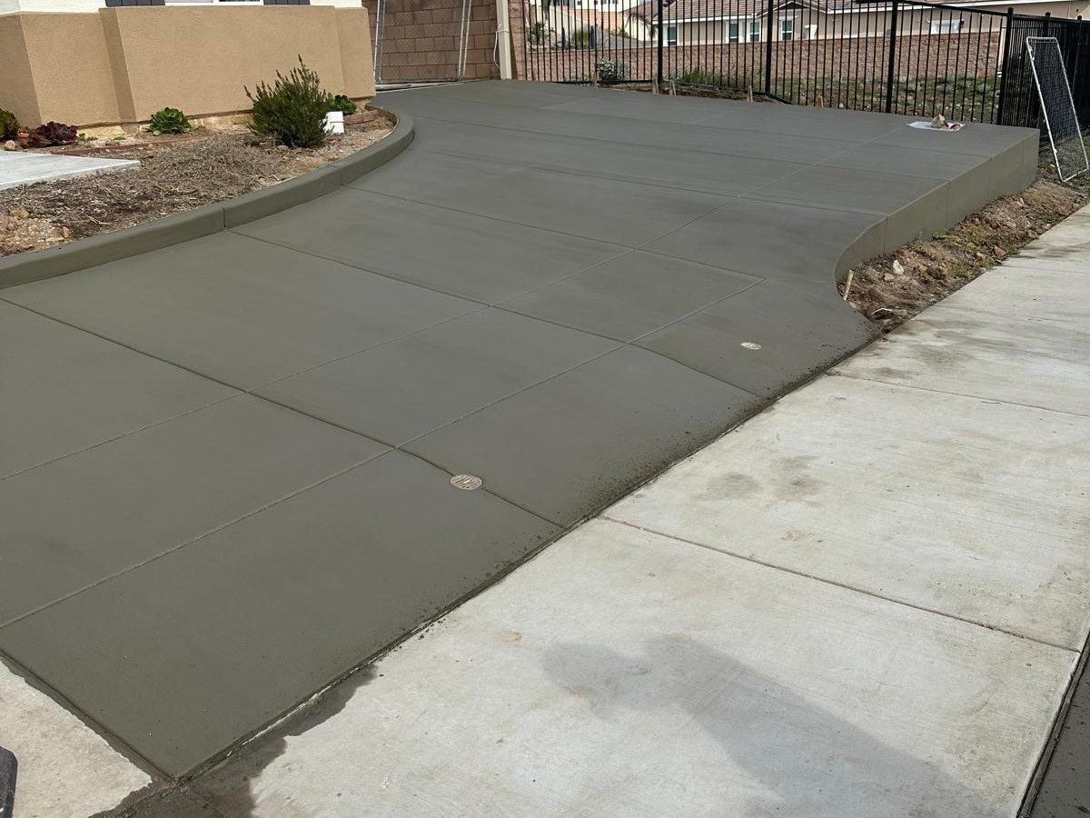Reinforced RV pad and parking slab by AMZ Concrete in Beaumont, CA
