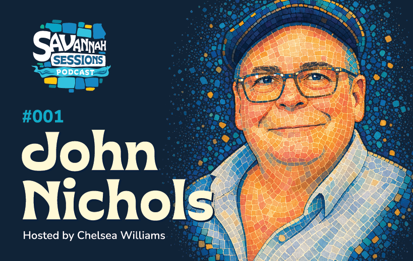 John Nichols during his interview on the Savannah Stories podcast premiere.