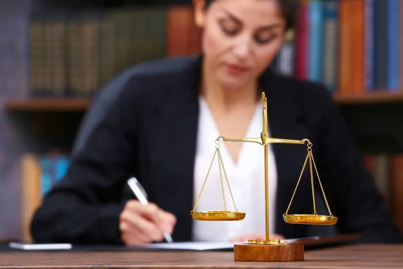 Woman Attorney Writing In Paper — New Port Richey, FL — Brad’s Bail Bonds