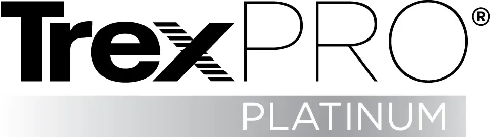 TrexPro Platinum logo in black and white with a gray bar that says 