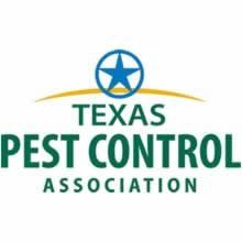 Texas Pest Control Association logo with blue star and green text