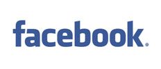 Blue Facebook wordmark on a white background.