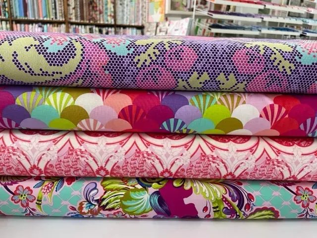 Pink And Purple Fabric — Arts & Crafts in Emu Park, QLD