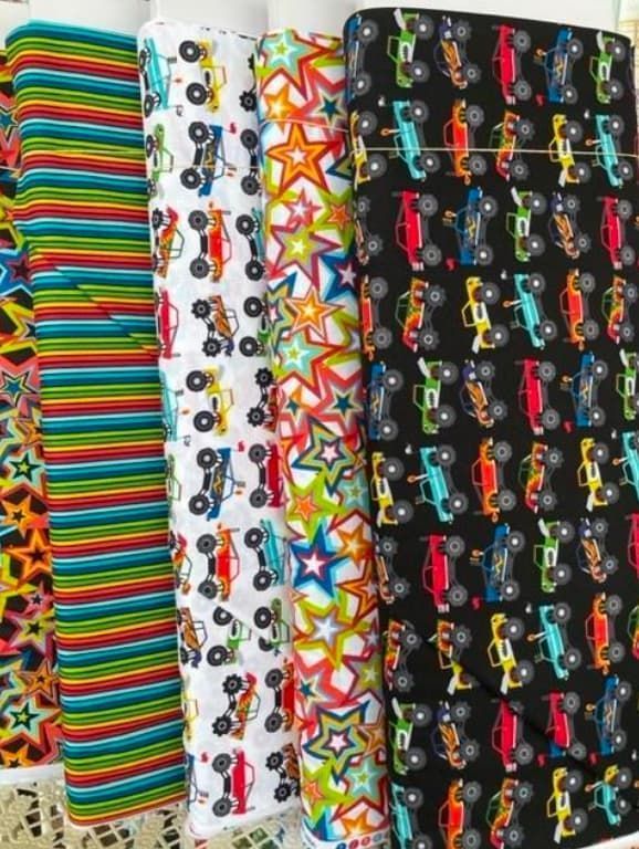 Monster Truck Fabric — Arts & Crafts in Emu Park, QLD
