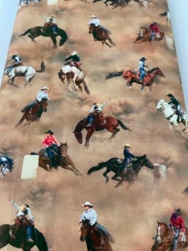 Fabric With Horses — Arts & Crafts in Emu Park, QLD