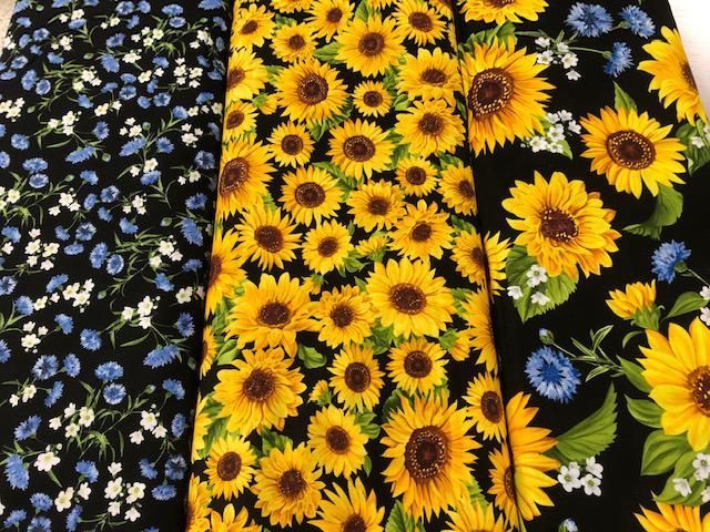 Fabric With Sunflowers — Arts & Crafts in Emu Park, QLD