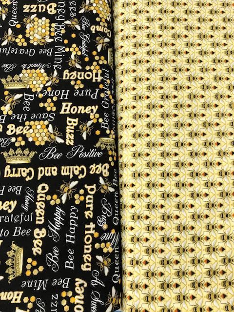 Fabric With Bees — Arts & Crafts in Emu Park, QLD