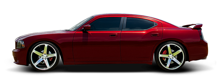 Dodge Charger Red Side View | Alamance Auto Worx