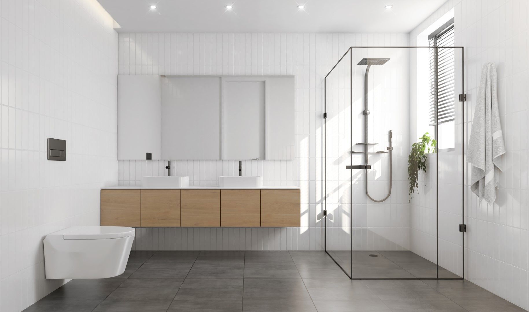A picture of professionally installed shower doors in Bonney Lake, WA