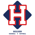 Logo for Holden Baseball and Softball: Red-outlined white