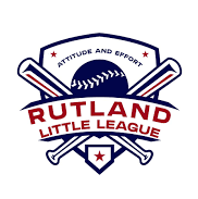 Rutland Little League logo with baseball, bats, and text