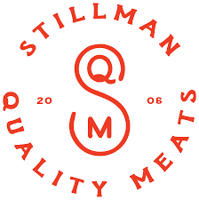 Red circular logo with