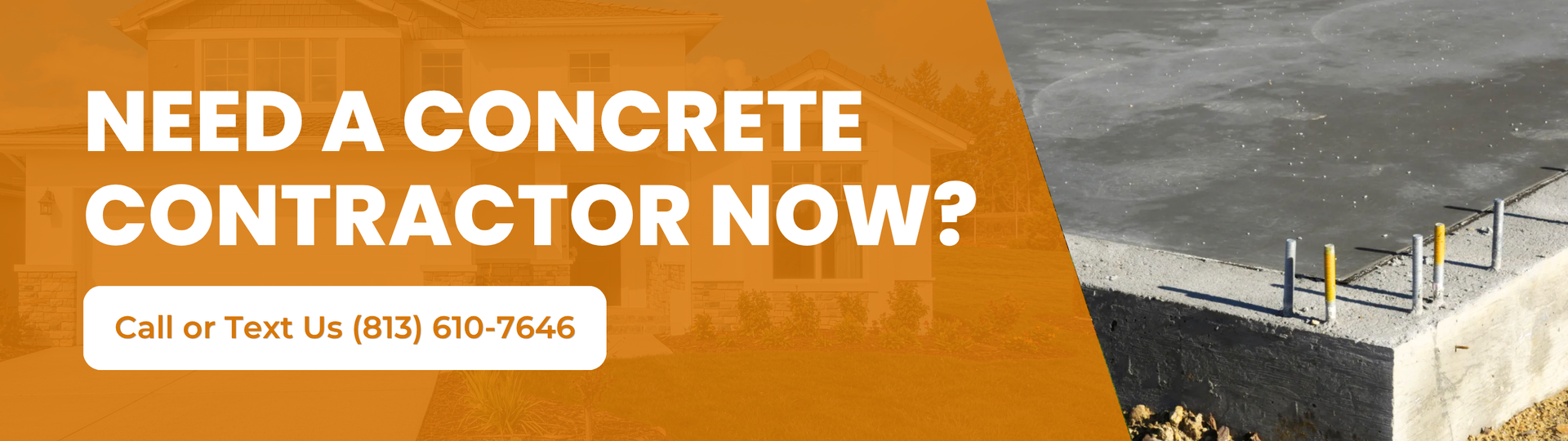 Paradise Concrete crew at work on a Bradenton driveway with a free
estimate call to action