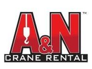 The logo for A&N Crane Rental is red and black with a hook.