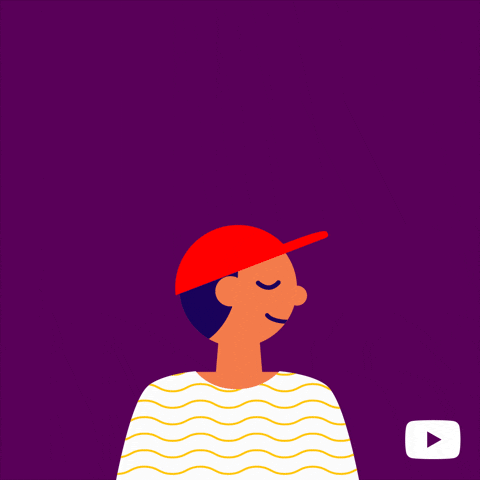 Person wearing a red hat, smiling, against a purple background, with the YouTube logo.