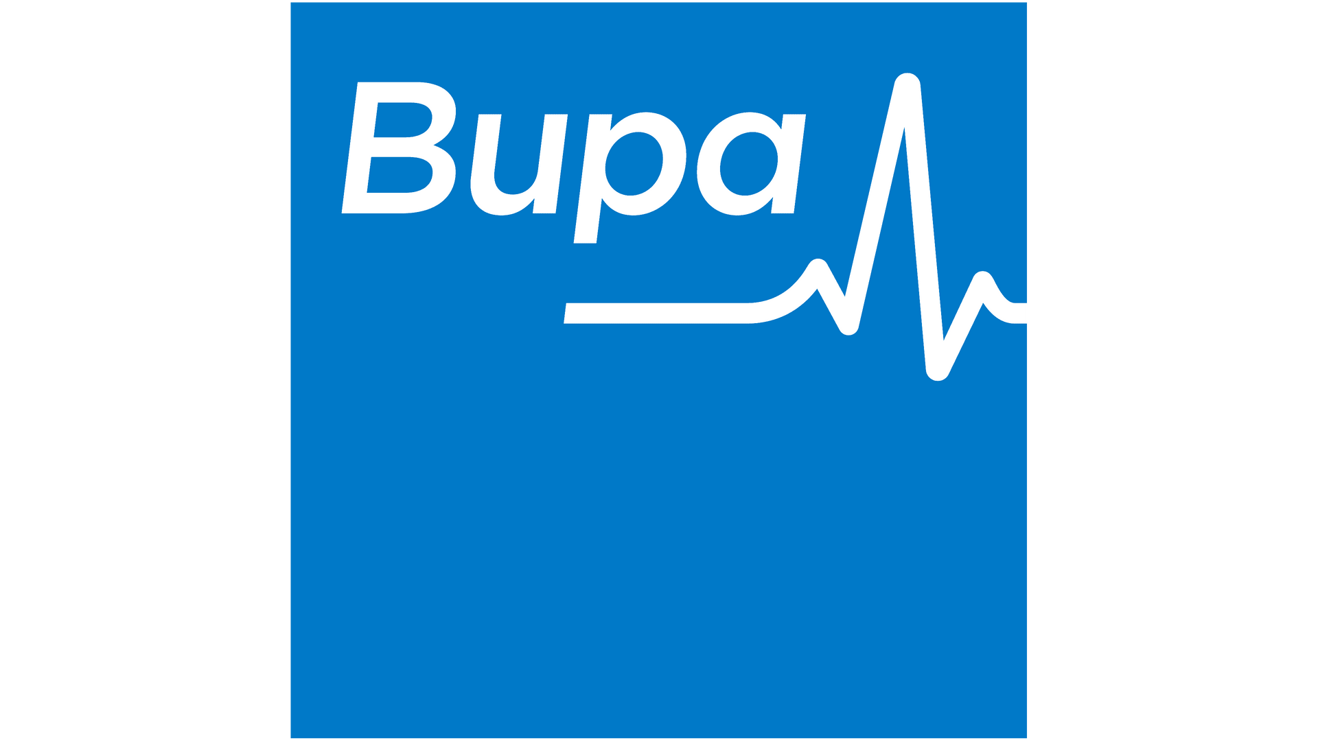 Bupa logo in white on a blue square with a heartbeat line icon — Forerunner Physio In Taree, NSW