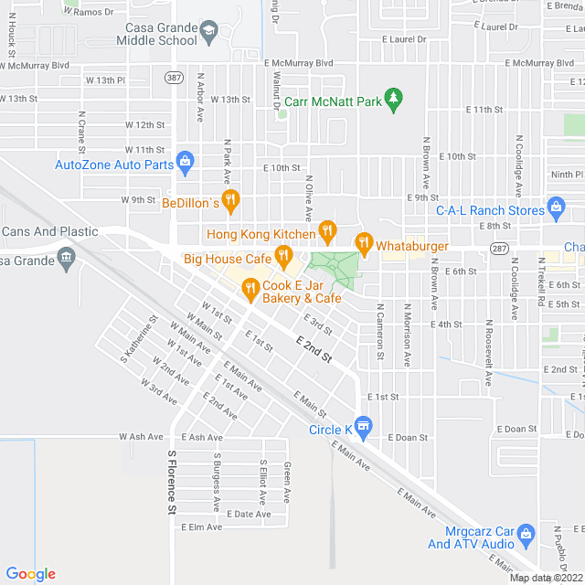 Map of business location