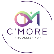 Logo for C'MORE Bookkeeping: a stylized 