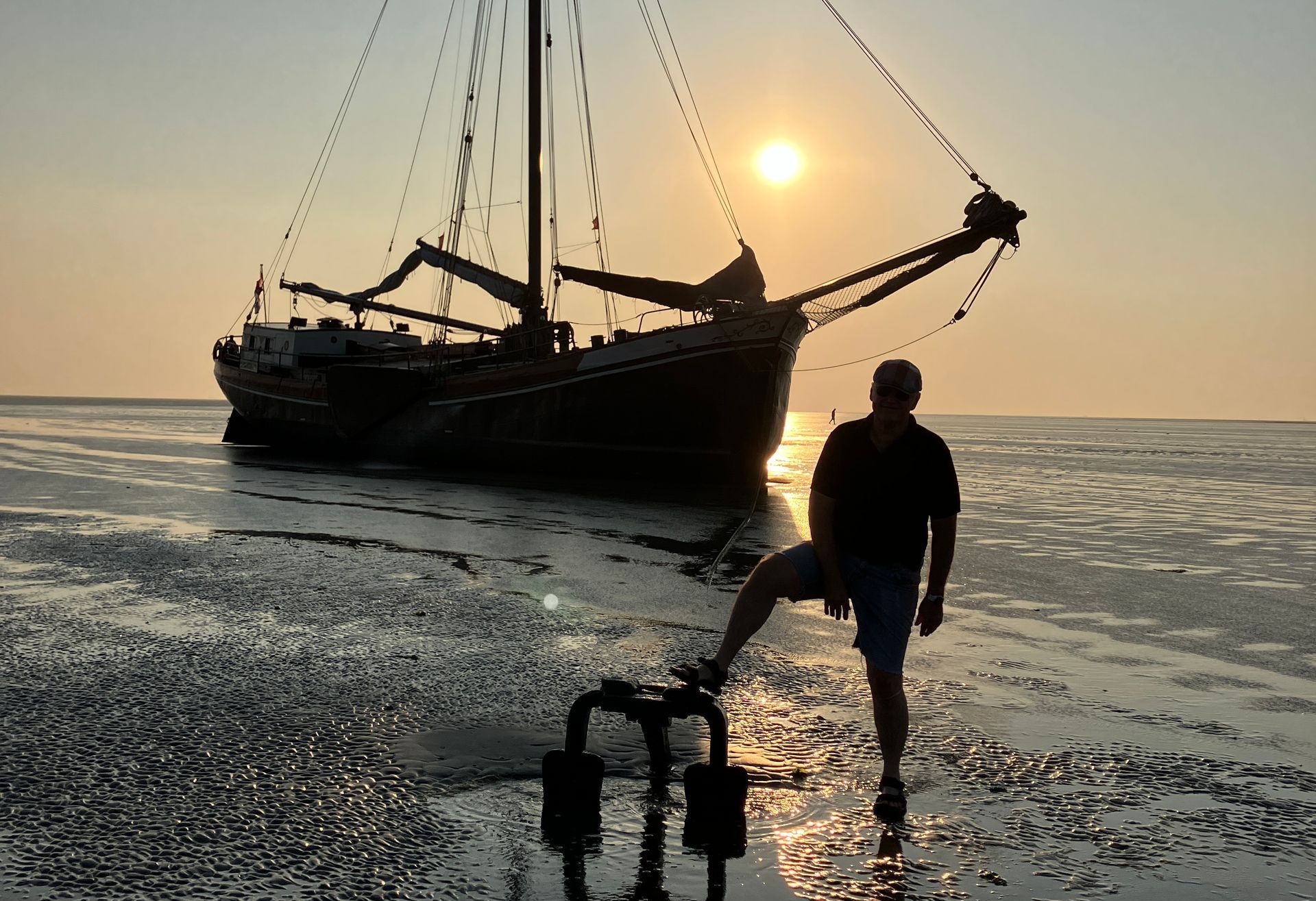 Droogvallen op het Wad