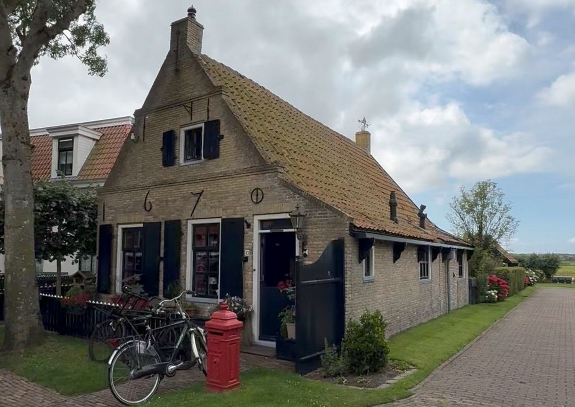 Historic captain’s house in Hollum on Ameland, one of the Dutch Wadden Islands
