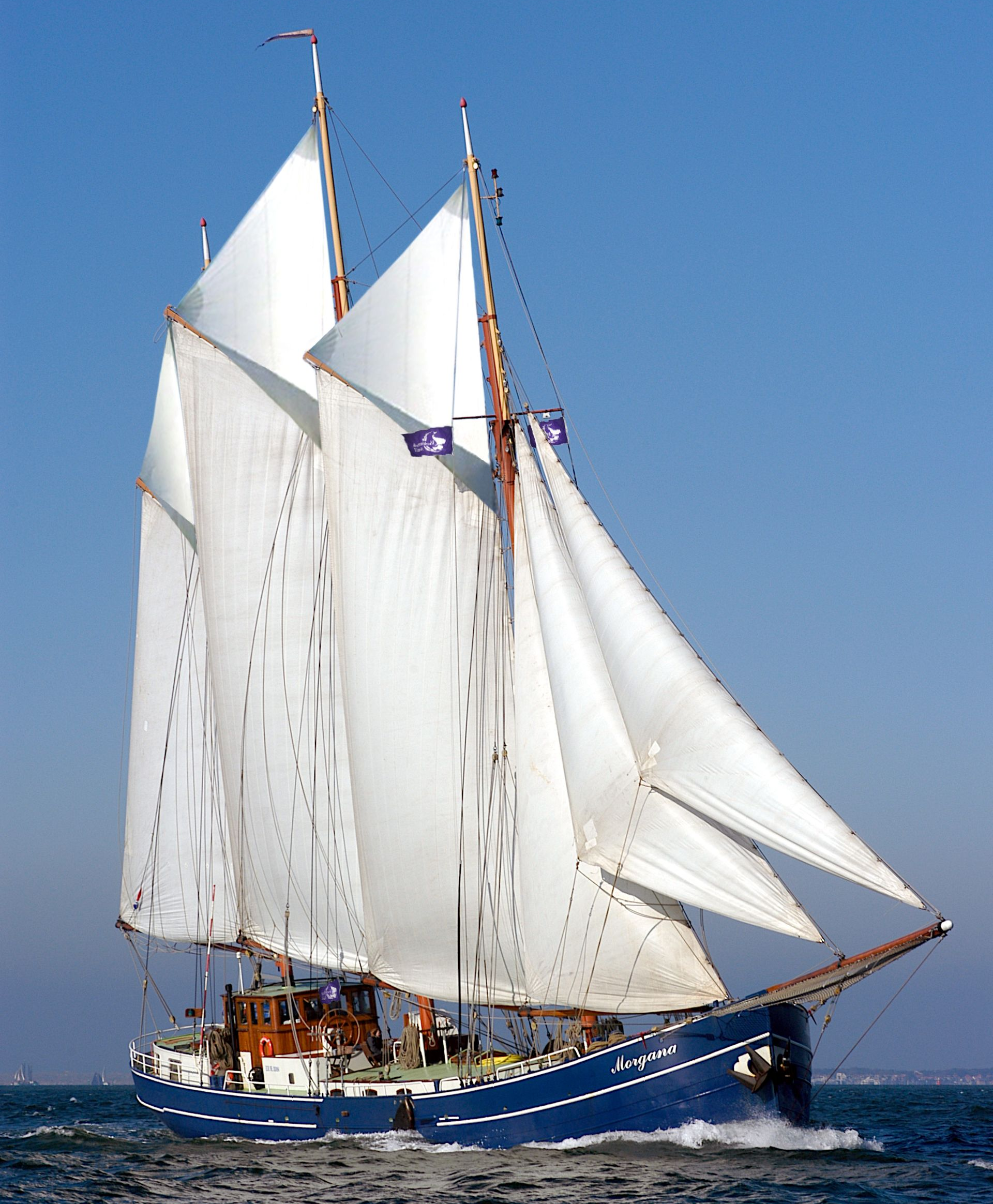 Zeilschip Morgana op de Waddenzee