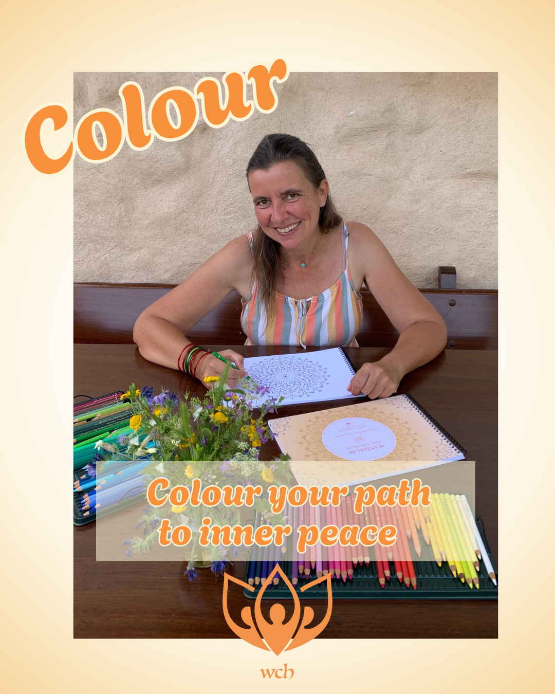 Colour mandalas with Innerpeace Journeys WCH Mandala Colouring Book