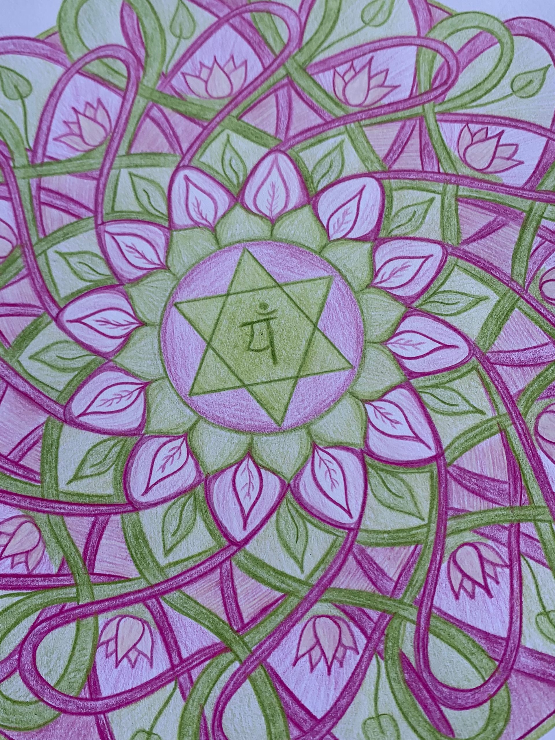 Mandala Art, Anahata Chakra, the Heart Chakra