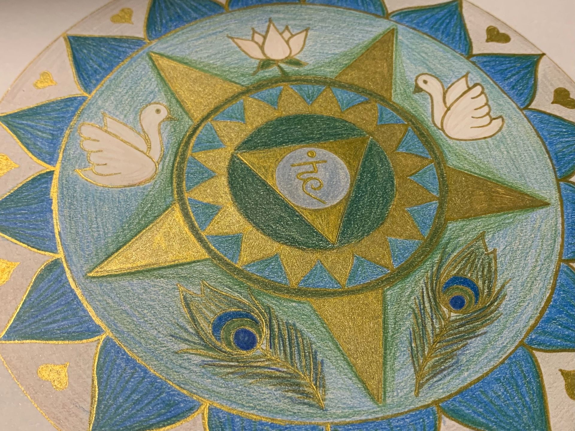 Mandala Art, Vishuda Chakra, the throat chakra